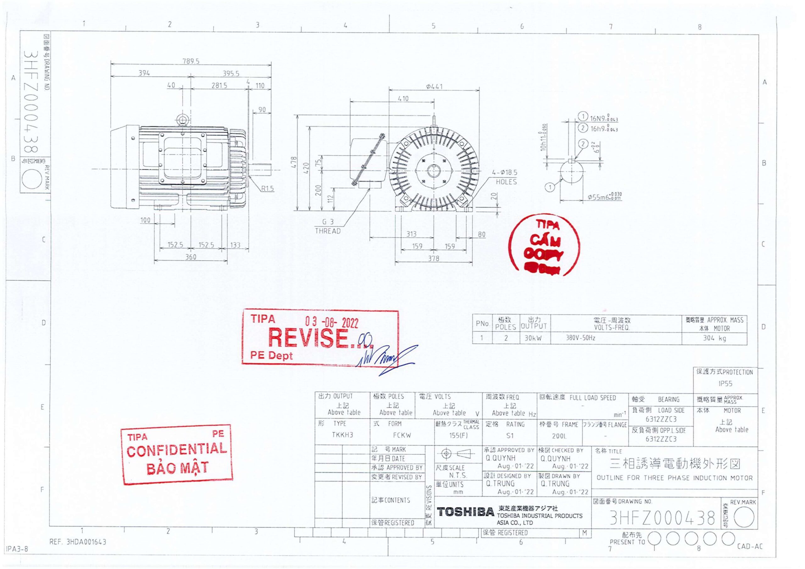 ban-ve-dong-co-dien-toshiba-ie3-30kW-2-cuc-chan-de